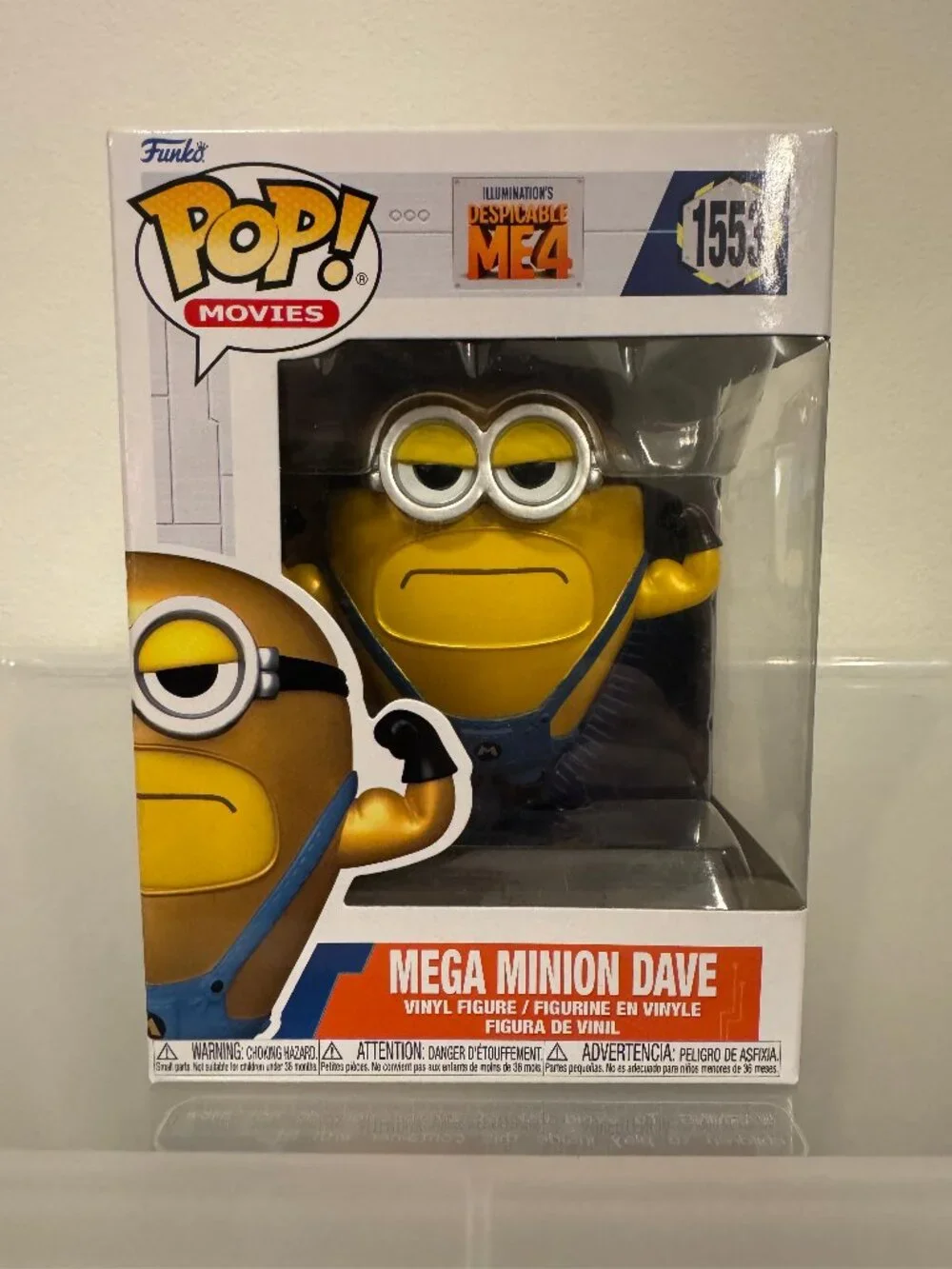 Funko Pop! Movies Despicable Me 4 Mega Minion Dave #1553 Vinyl Figure